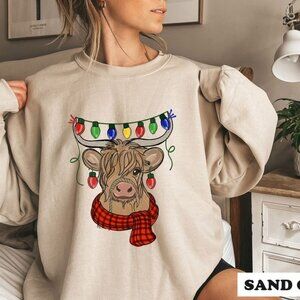 Christmas Cow Sweatshirt Funny Cow Christmas Gift Cow Sweatshirt 79